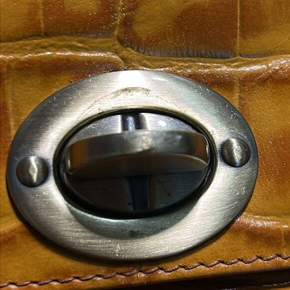 Michael Rome Designs Croc Embossed Italian Leather Bag - Picture 13 of 14